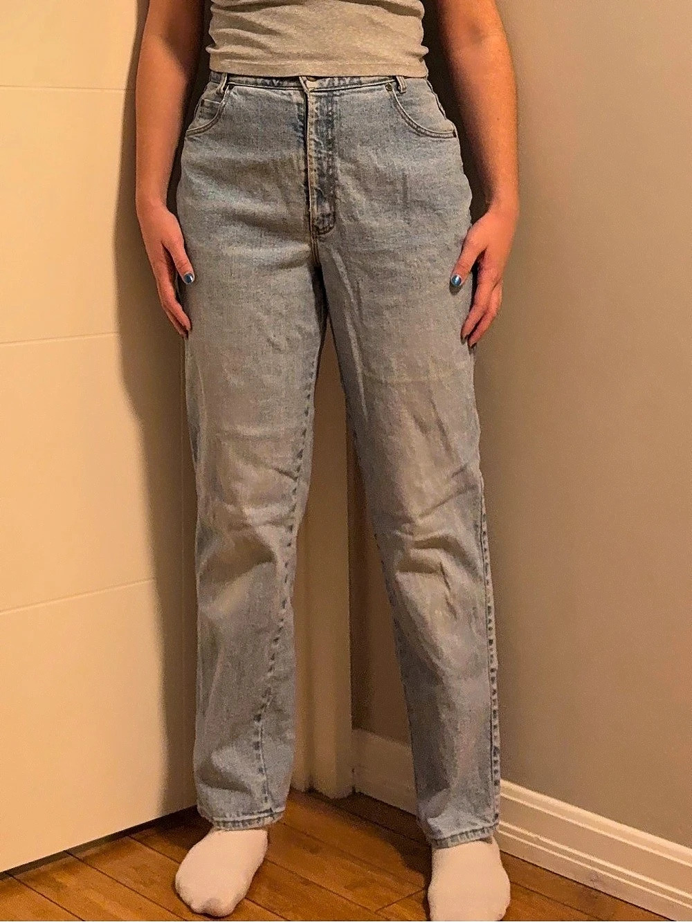 Women's Straight Leg Blue Jeans